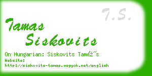 tamas siskovits business card